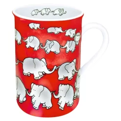 Waechtersbach Chain Of Elephants 19oz Mega Mug In Red