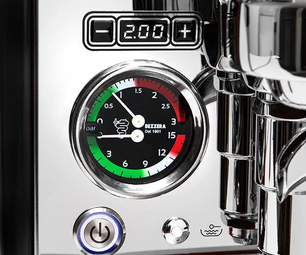 Bezzera Aria PID Espresso Machine With Flow Control - Total Black With Rosewood - Image 8