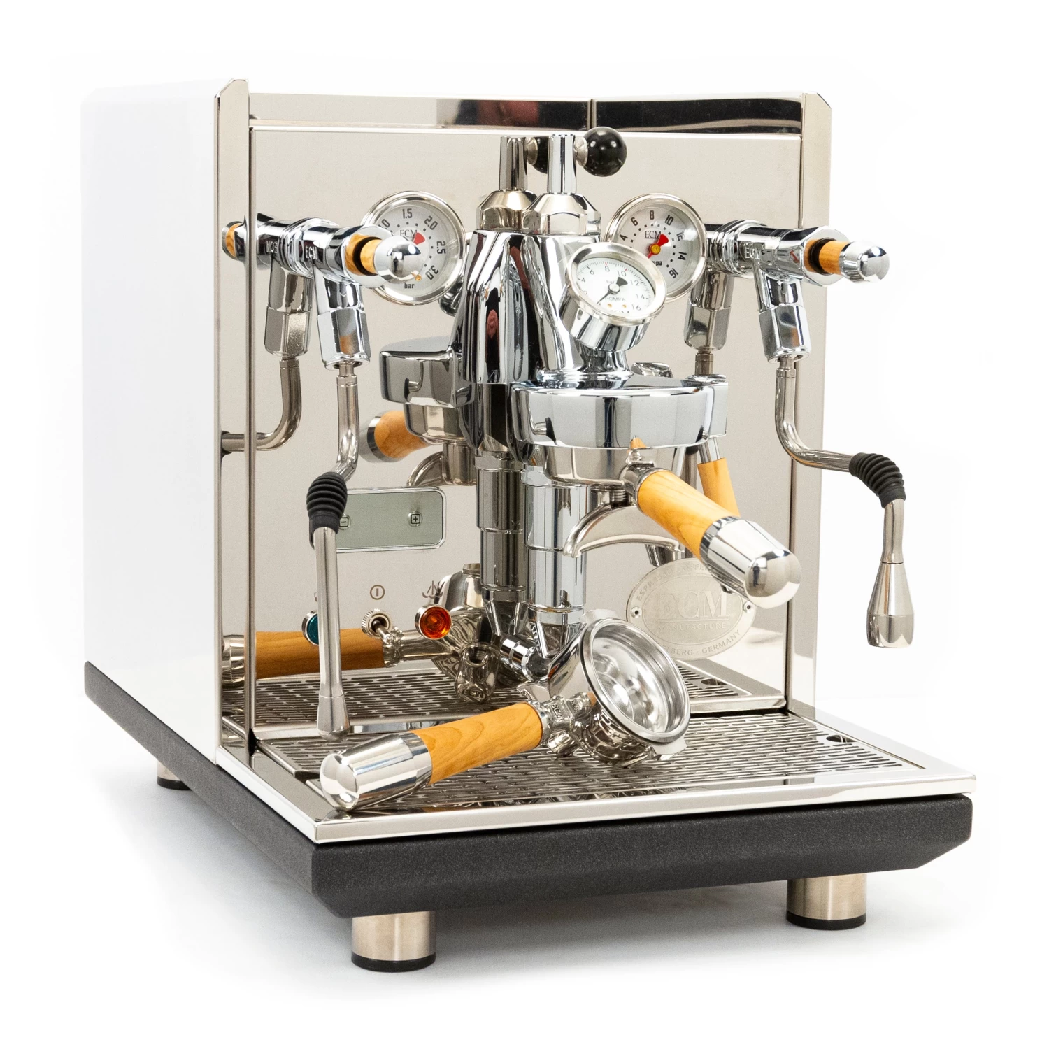 ECM Synchronika Espresso Machine With Flow Control - Olive Wood - Image 3