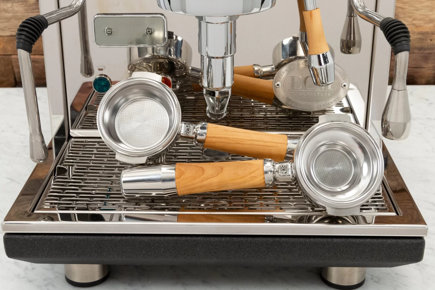 ECM Synchronika Espresso Machine With Flow Control - Olive Wood - Image 4