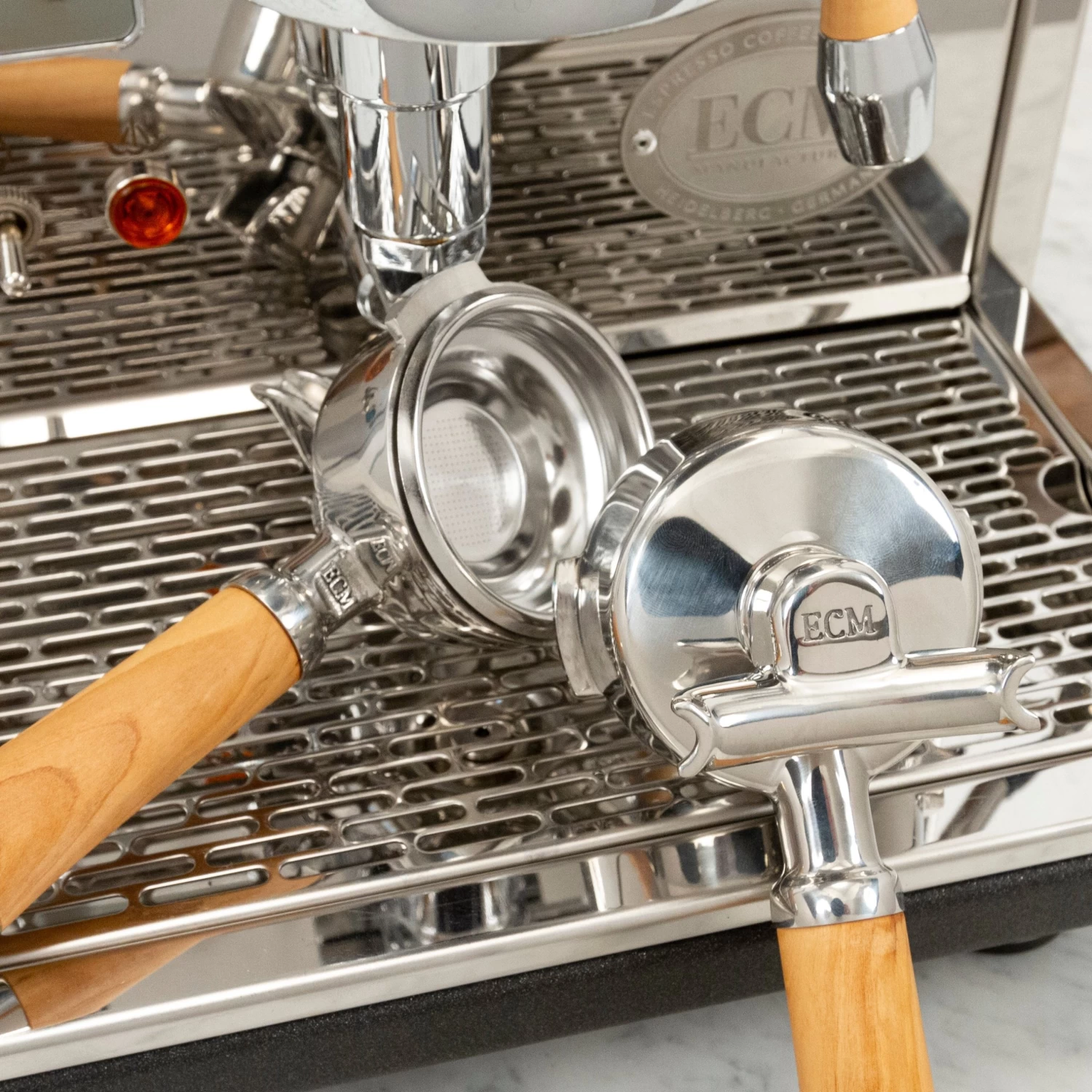 ECM Synchronika Espresso Machine With Flow Control - Olive Wood - Image 14