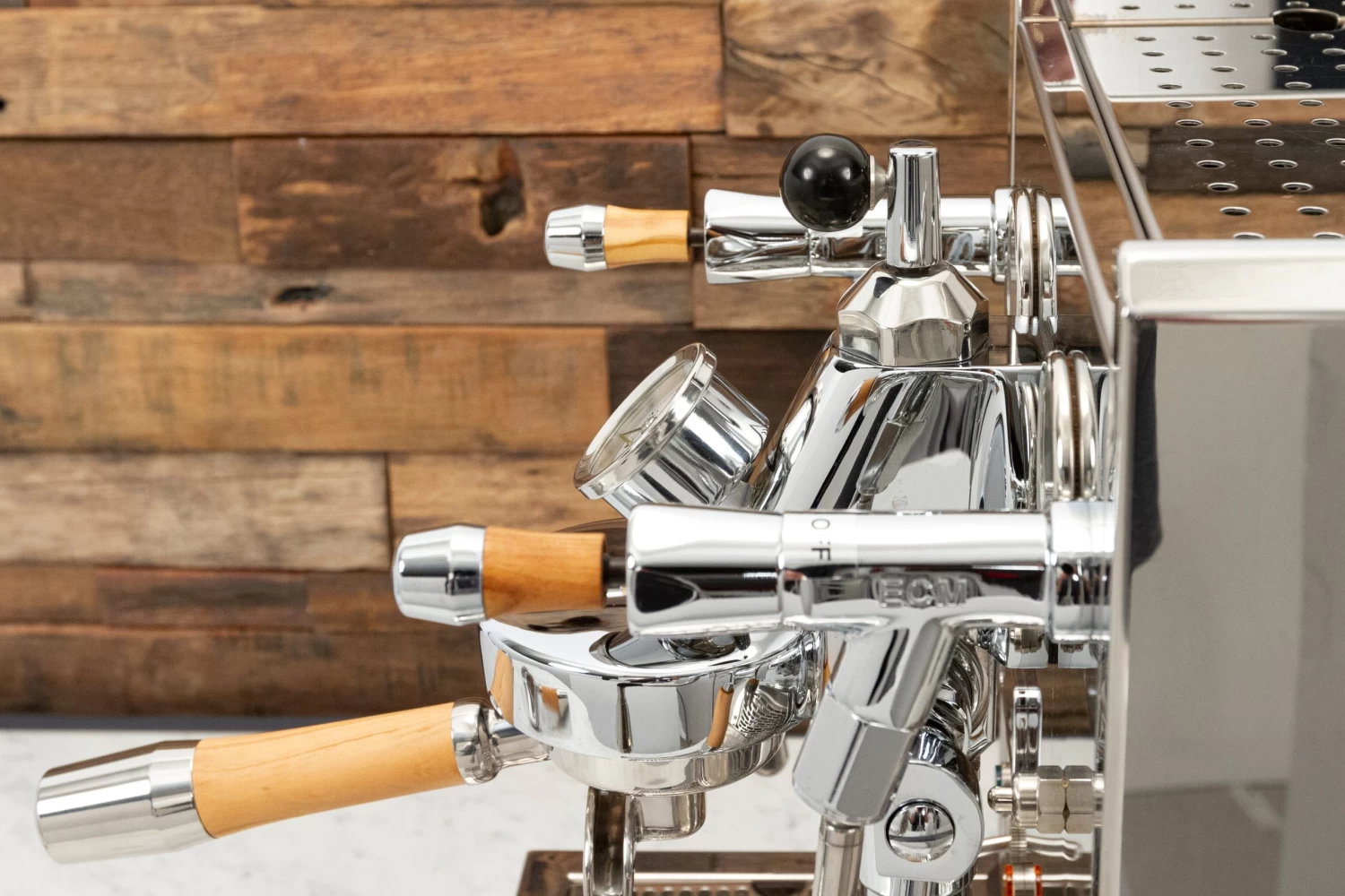 ECM Synchronika Espresso Machine With Flow Control - Olive Wood - Image 8