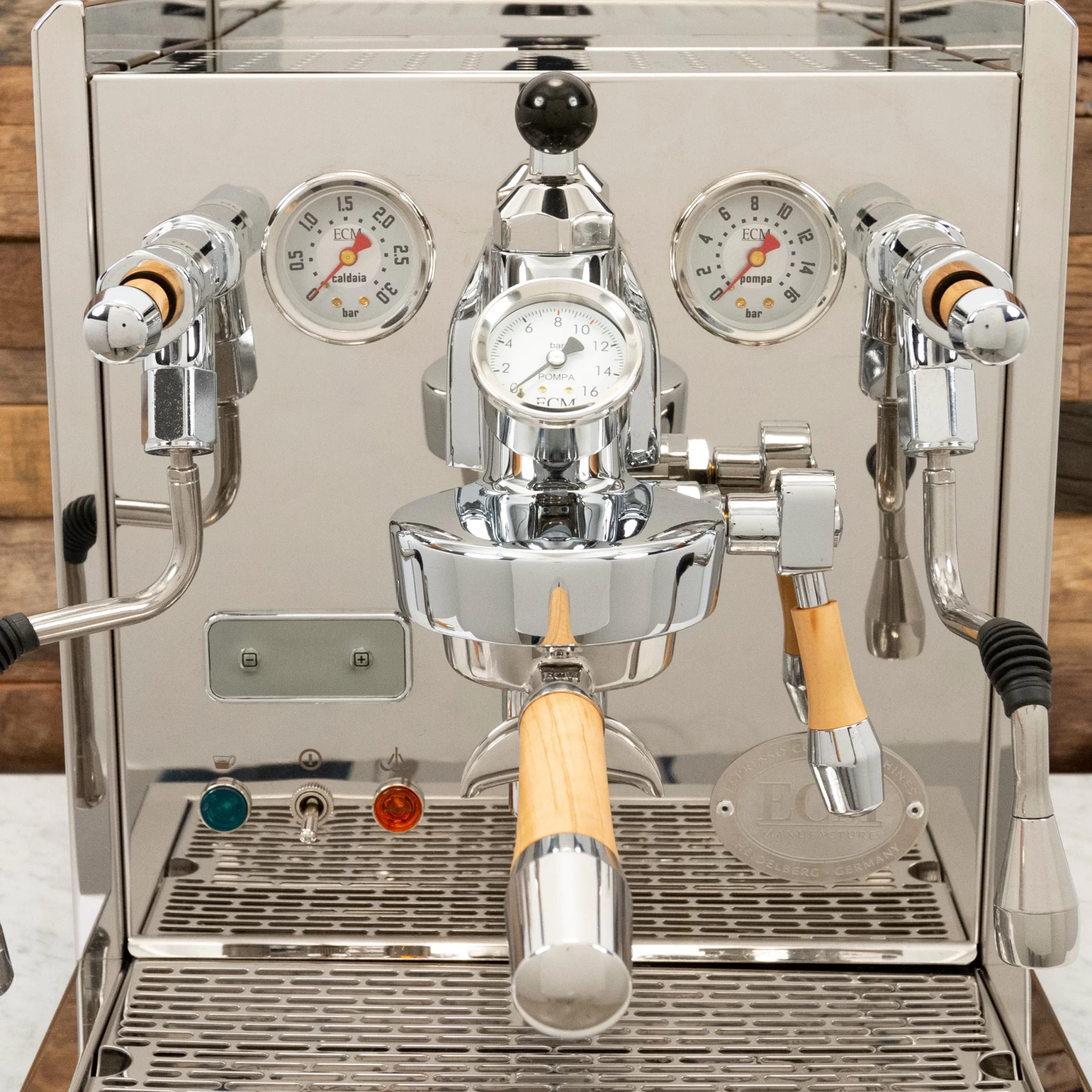 ECM Synchronika Espresso Machine With Flow Control - Olive Wood - Image 18
