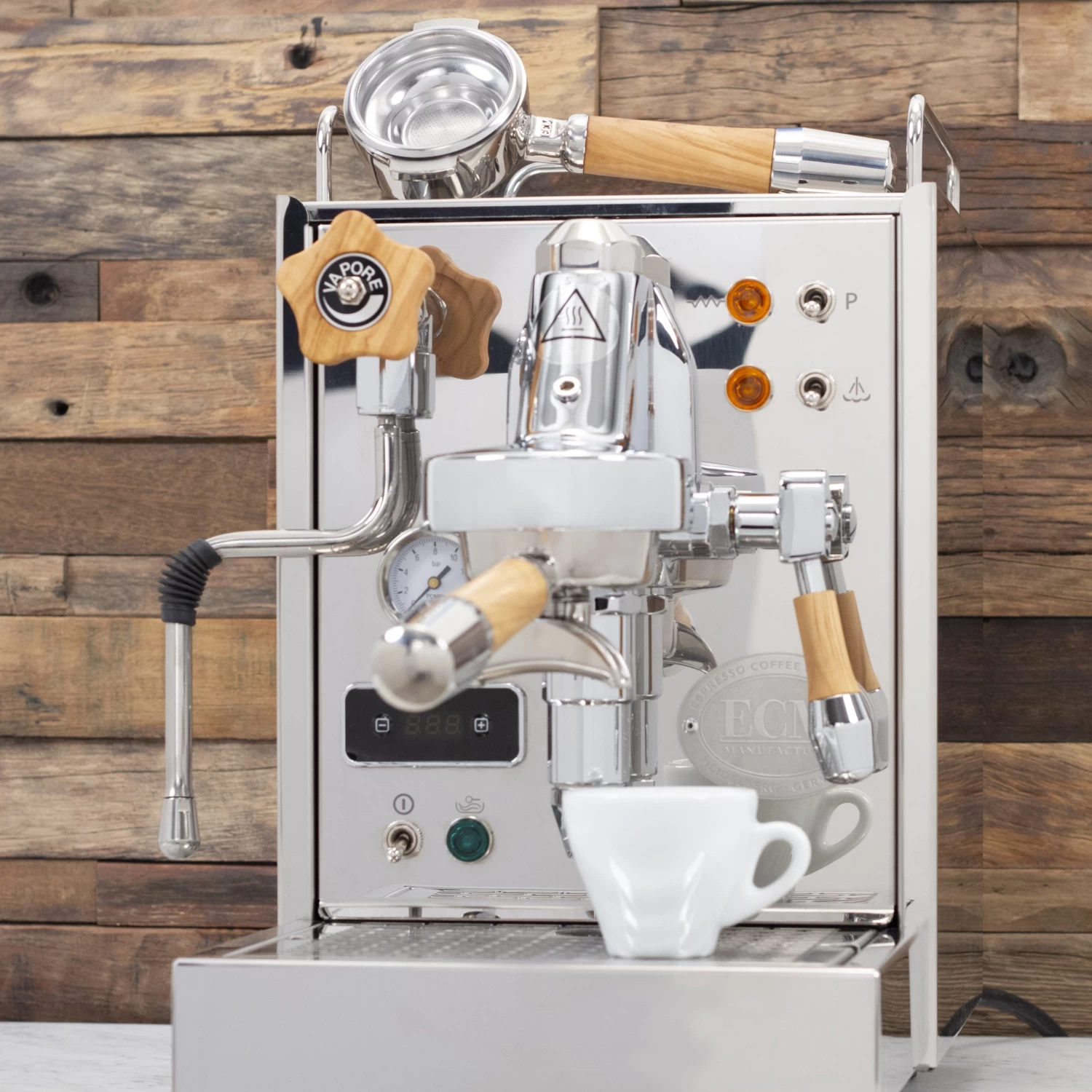 ECM Classika PID Espresso Machine - Olive Wood - Image 5