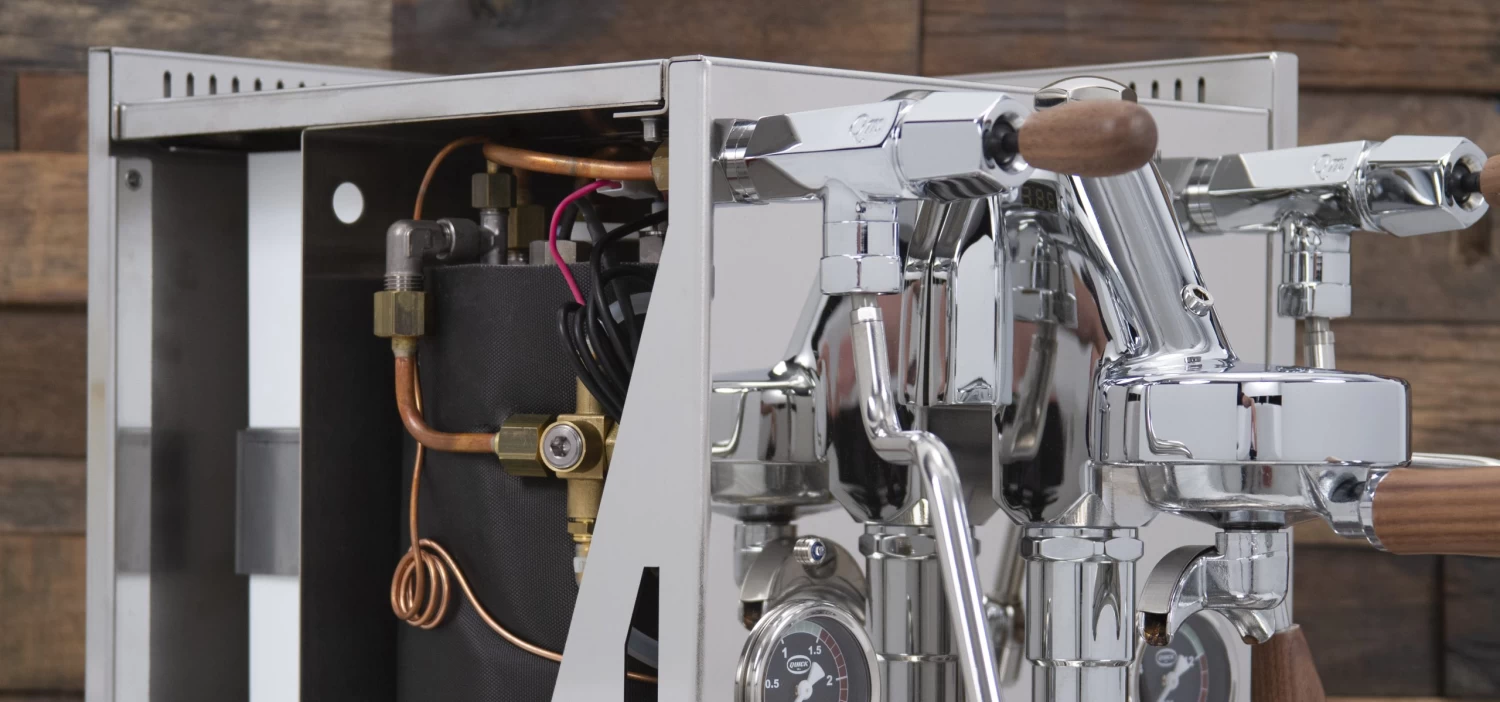 Quick Mill Arnos Espresso Machine With Flow Control - Walnut Accents - Image 9