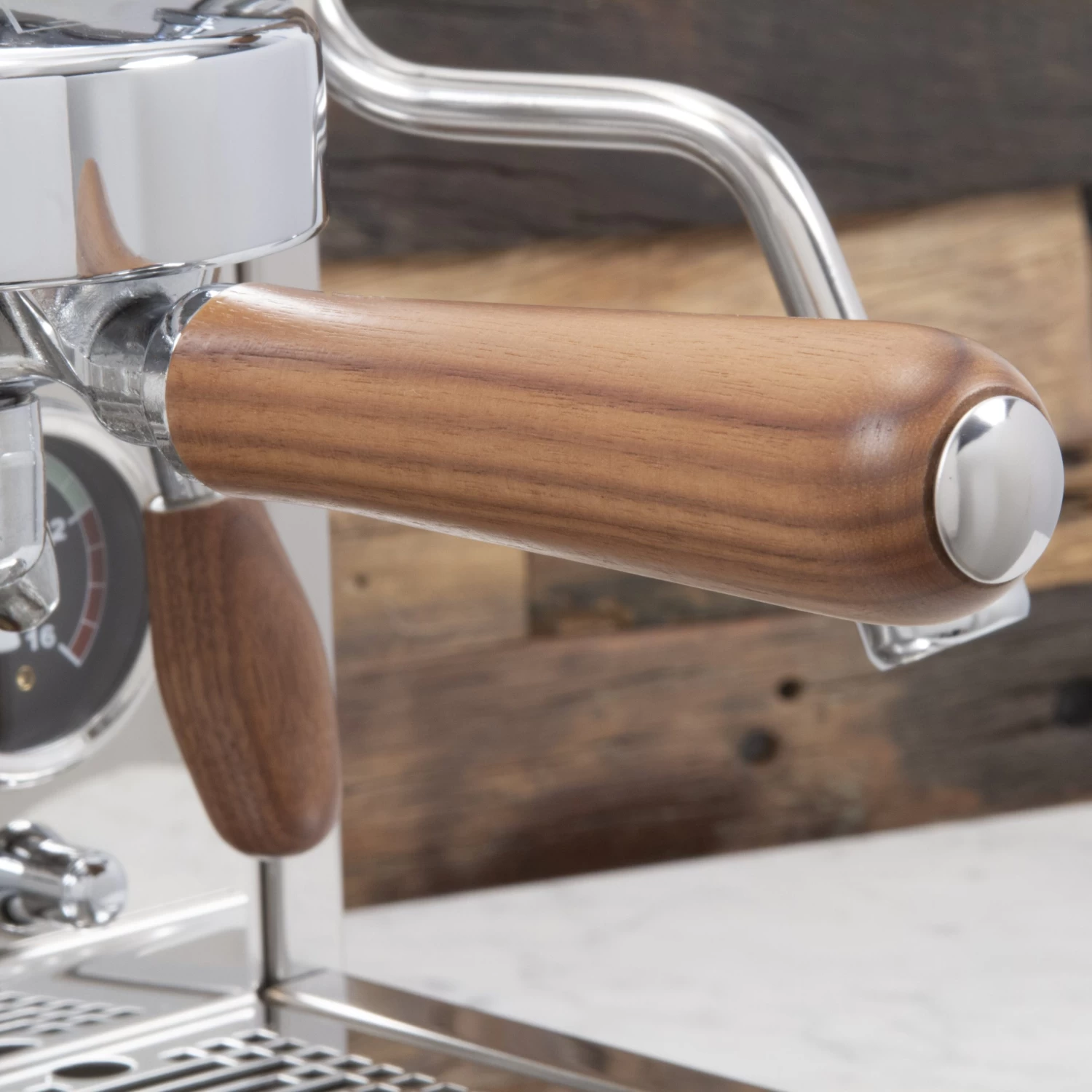 Quick Mill Arnos Espresso Machine With Flow Control - Walnut Accents - Image 5