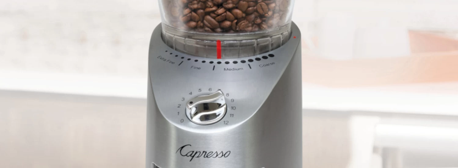 Capresso Infinity Plus Conical Burr Coffee Grinder In Metal - Image 10