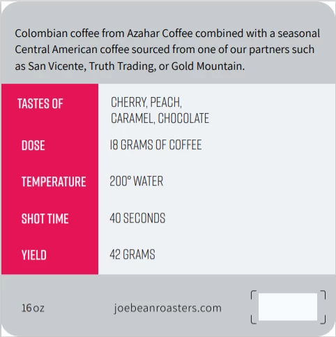 Joe Bean Espresso Blend - Image 3