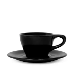 NotNeutral Double Cappuccino Cup And Saucer - Matte Black