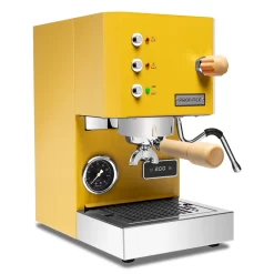 Profitec GO Espresso Machine - Yellow With Tiger Maple
