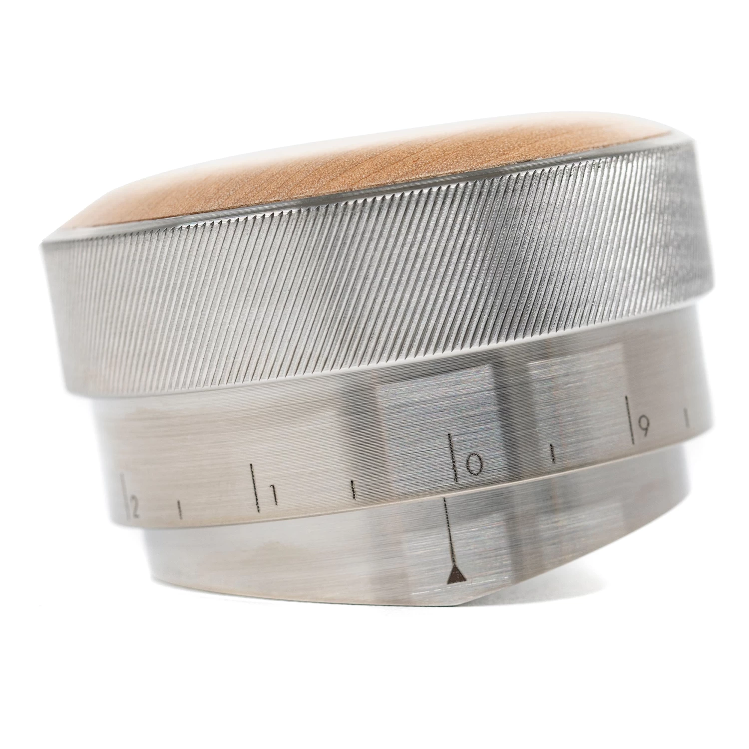 Saint Anthony Industries BT Wedge Espresso Preparation Distribution Tool 58.3mm - Curly Maple