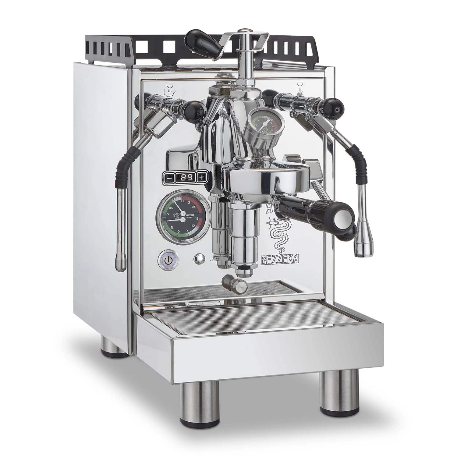 Bezzera Aria PID Espresso Machine With Flow Control - Pure Steel