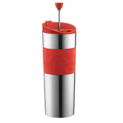 Bodum 15oz Traveling French Press Coffee Maker In Red
