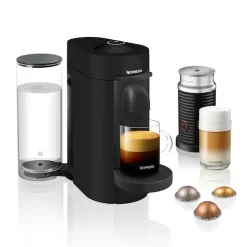 Nespresso VertuoPlus And Aeroccino Bundle In Black Matte